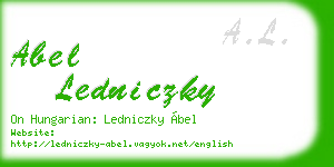 abel ledniczky business card